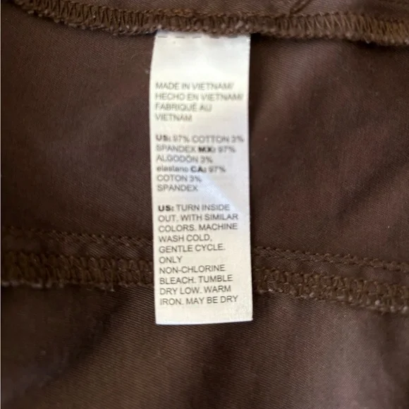 WHBM Chocolate Brown Bomber style Jacket / Coat Copper Snap Buttons & Buckle xxs - Picture 8 of 8